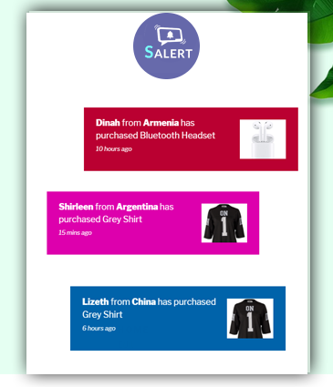 SALERT – Fake Sales Notification for WooCommerce